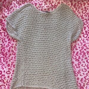 Grey Sequined Whimsical Glittery Beach Coverup Layer Peck & Peck